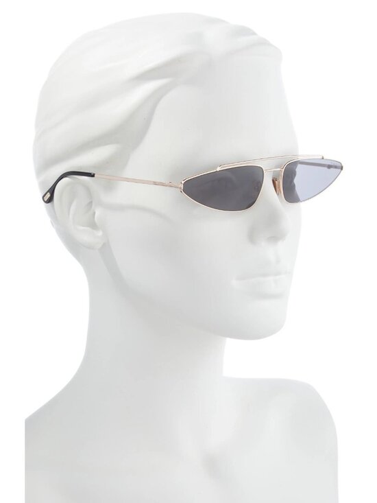 TOM FORD Cam TF979 28A Women\'s 65mm Cat Eye Sunglasses Rose Gold / Smoke - Italy main image 4